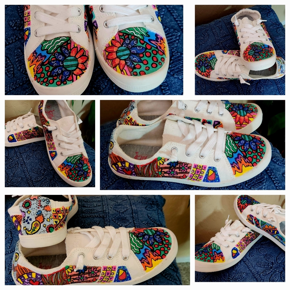 Custom Hand painted Jellypop Unisex Sneakers